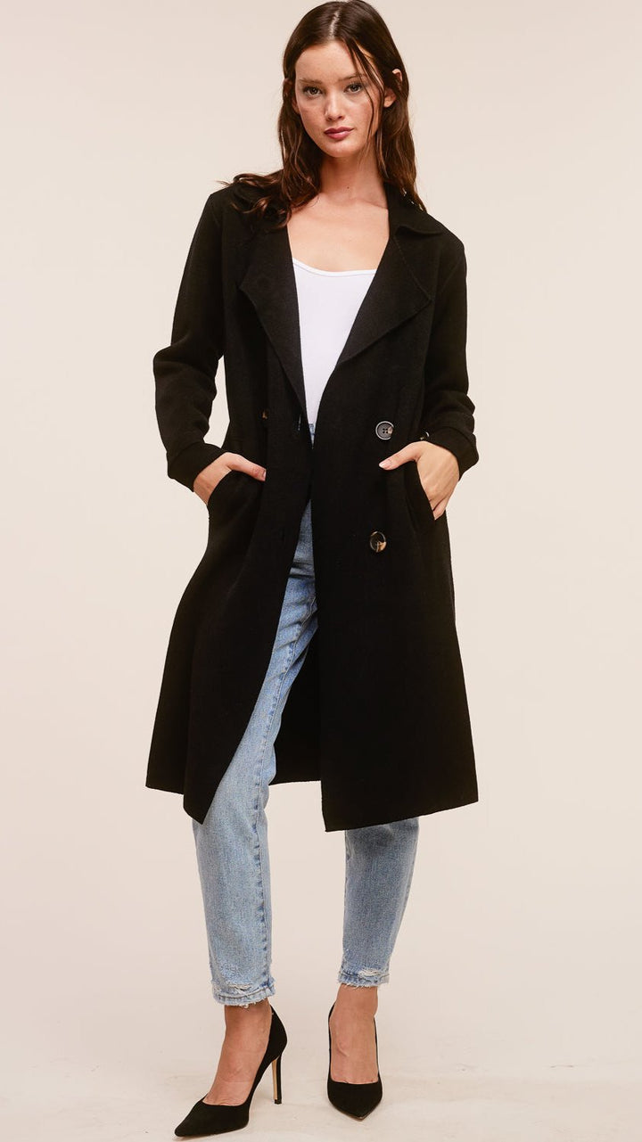 Lux Cashmere Trench Black