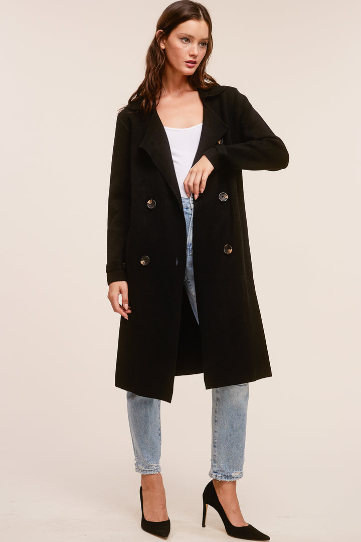 Lux Cashmere Trench Black