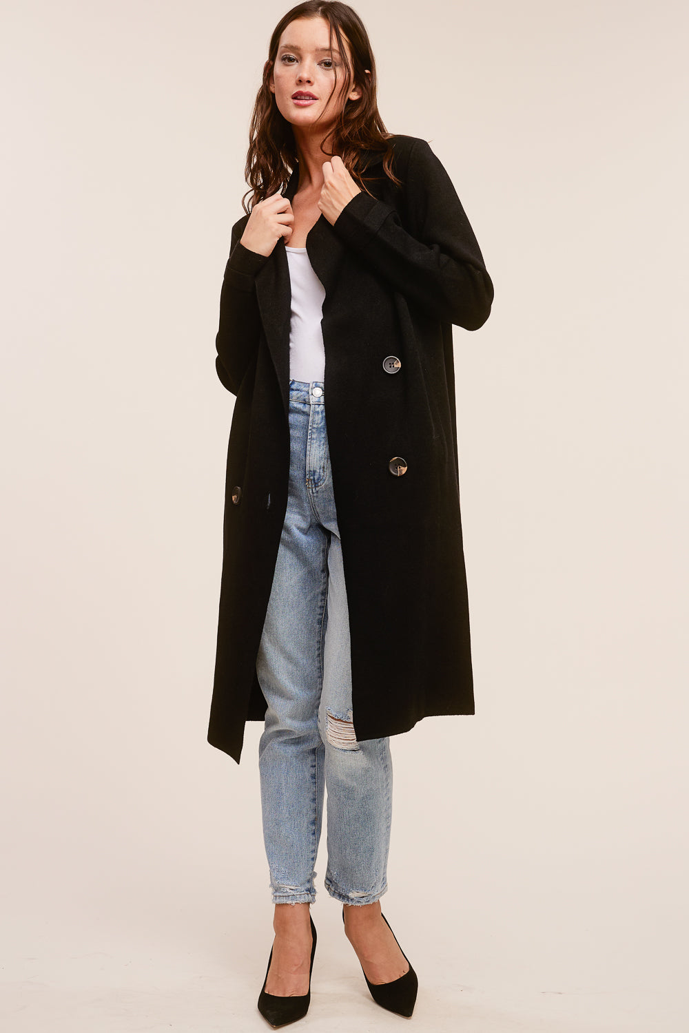 Lux Cashmere Trench Black