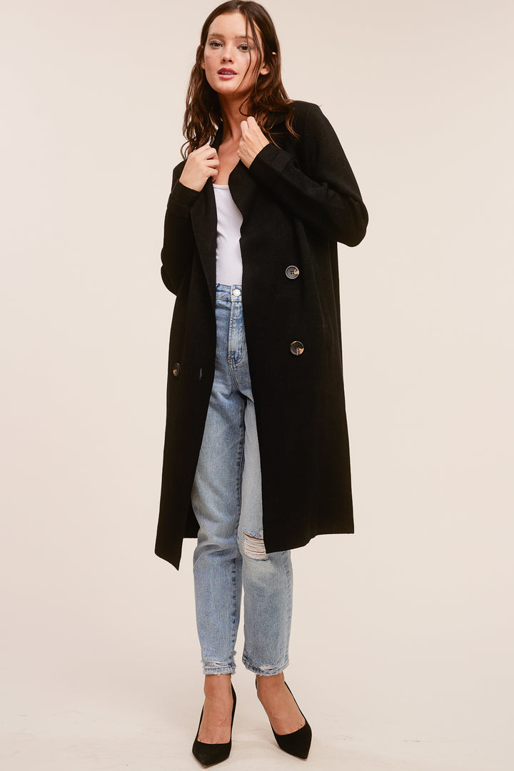 Lux Cashmere Trench Black