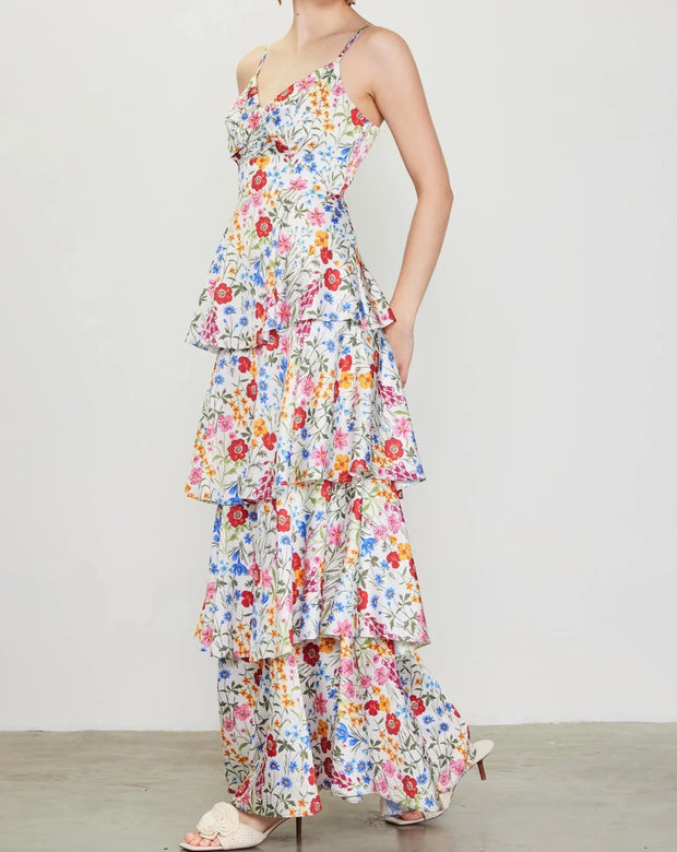 Natalia Floral Tiered Maxi Dress