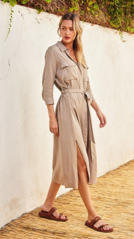 Chic Belted Maxi Dress