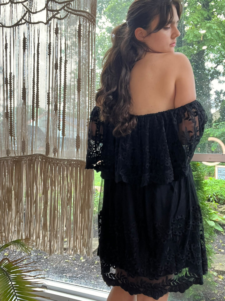 Sweet and Serene Off Shoulder Dress