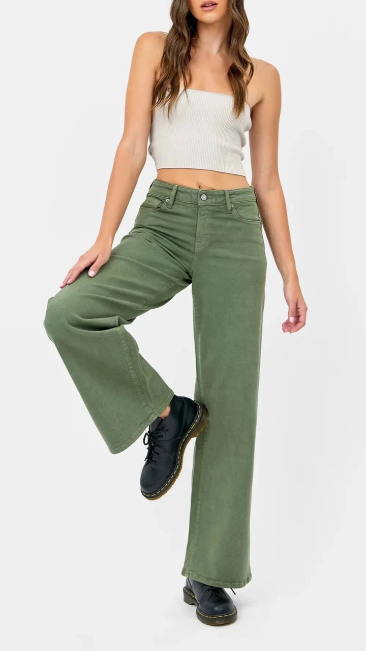 Nori Green Stretch 32" Inseam Wideleg