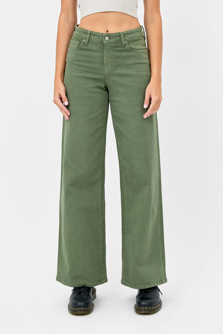 Nori Green Stretch 32" Inseam Wideleg