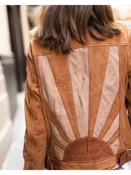 Sunny Leather Jacket in Cognac