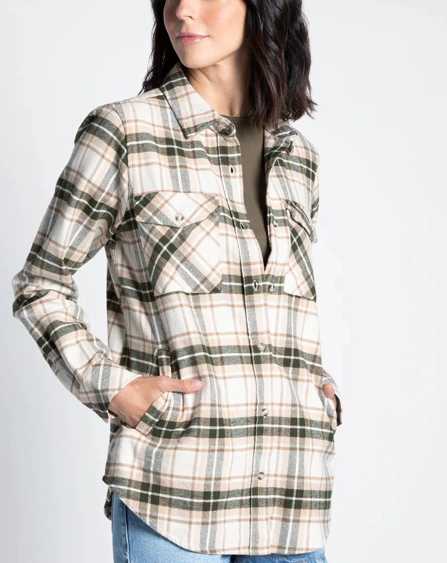 Tracy Top OAT-OLIVE-PLAID