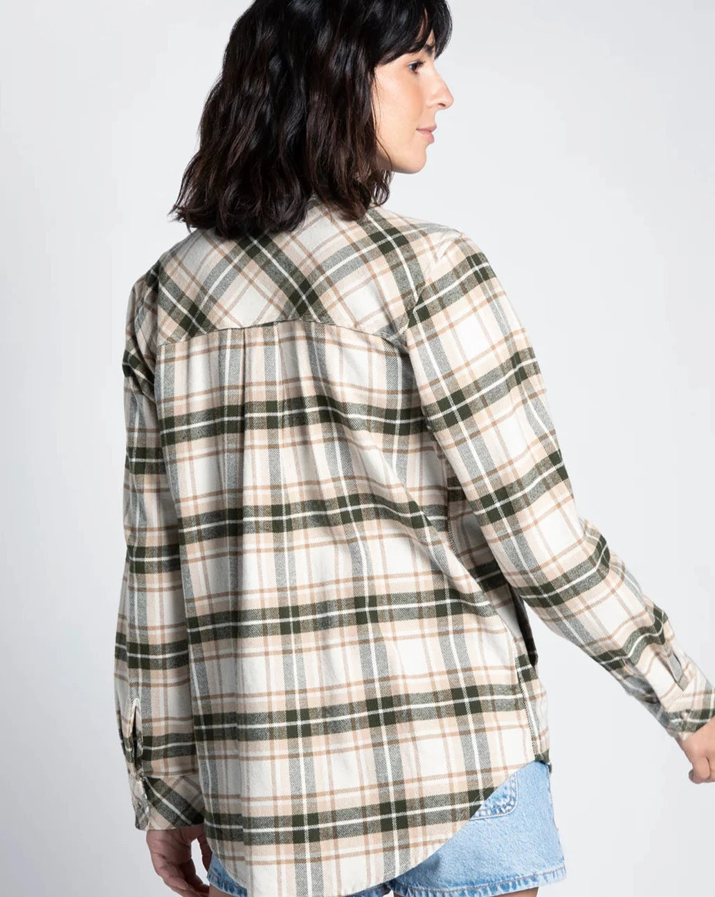 Tracy Top OAT-OLIVE-PLAID