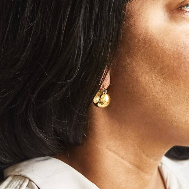 Gold Medium Mini Hoop Earrings - Delicate and Stylish
