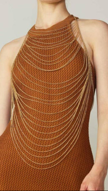 Draped Front Chain Necklace