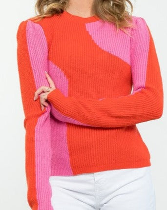 Oaklyn Sweater ~ Pink Tie Dye Knit