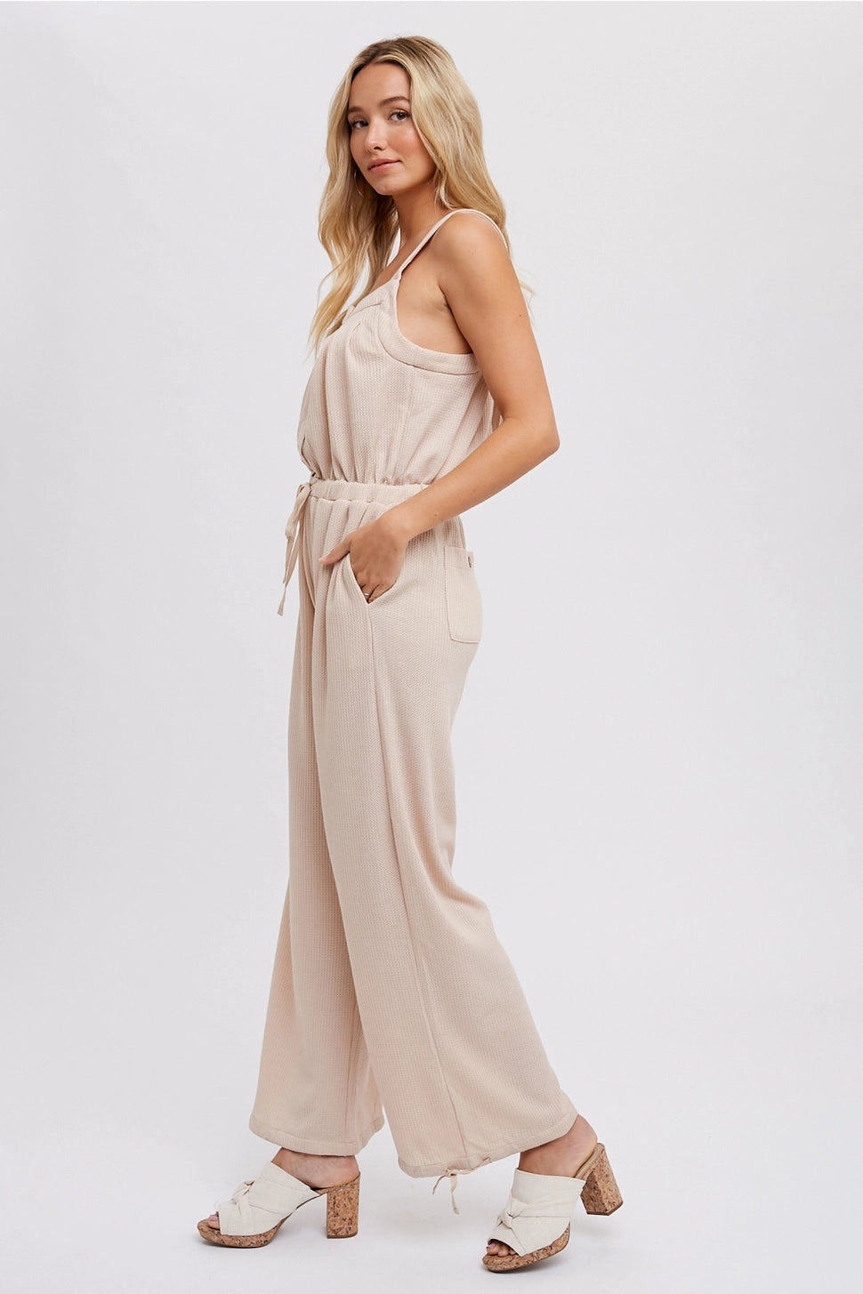 Waffle Knit Jumpsuit