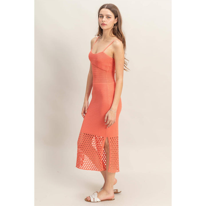 Open Stitch Bodycon Dress