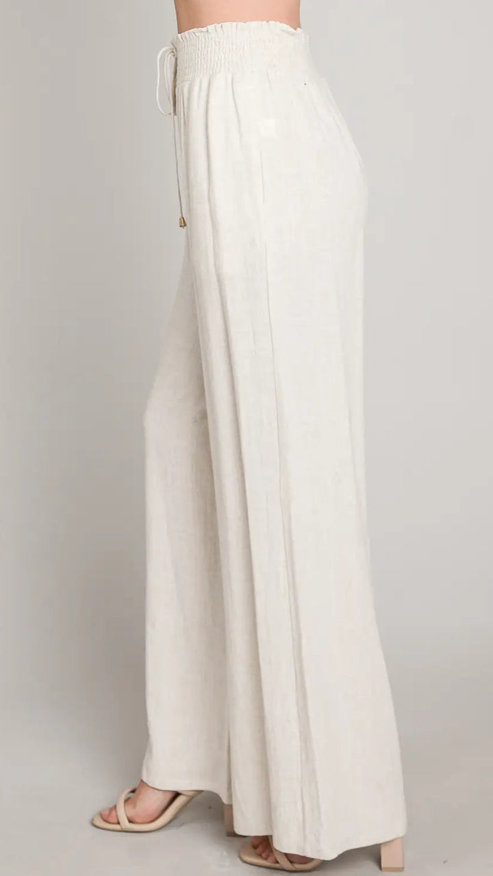 Wide Leg Linen Pants