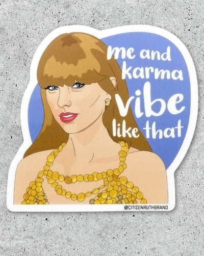 Taylor Swift Me and Karma vinyl sticker