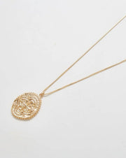 Gold Cross Medallion Necklace