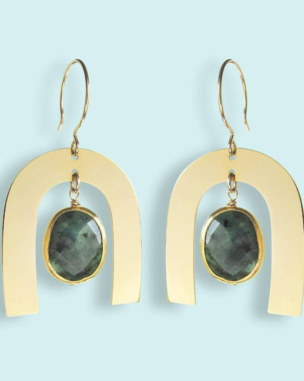 Emerald Arc Earrings
