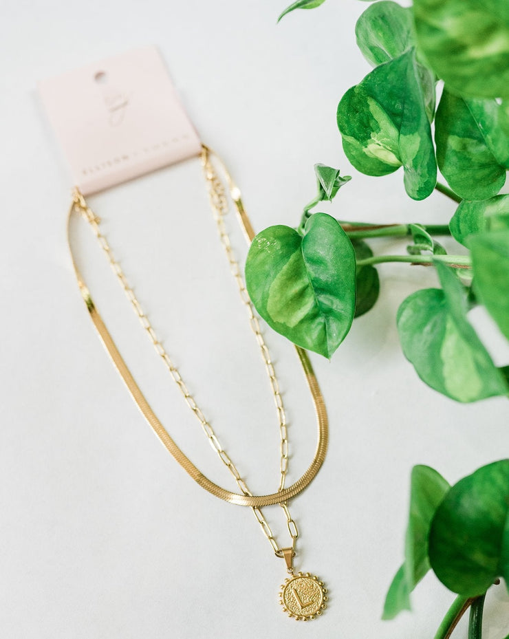 Initial Layer Necklace GOLD