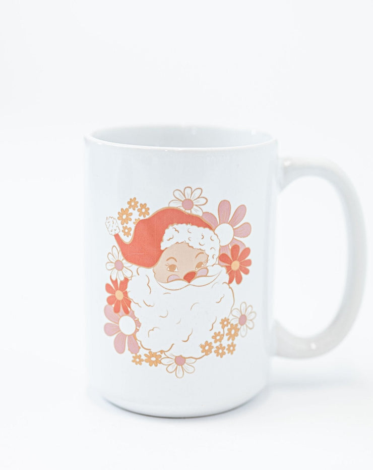 Boho Santa coffee mug, Christmas mug, Christmas decor