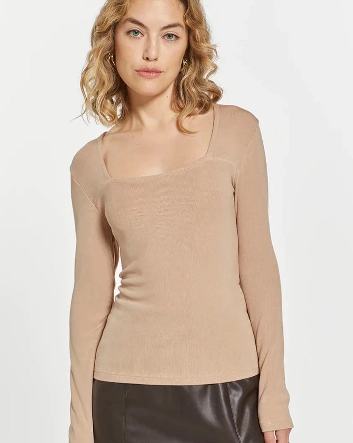 Janice Top in Tan