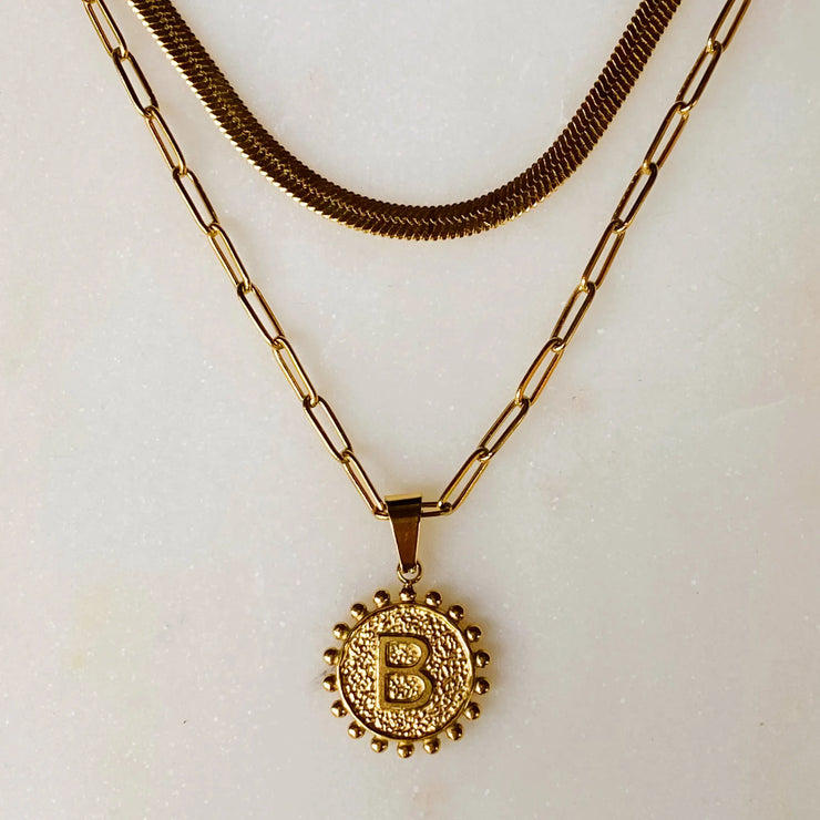 Initial Layer Necklace GOLD