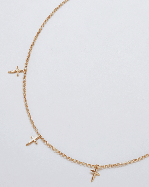 Golden Cross Choker Necklace