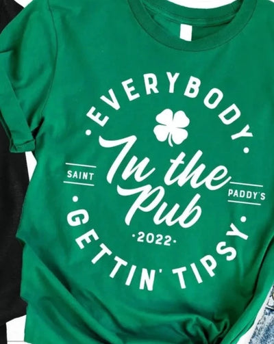 Tipsy 2023 St. Patricks Tee Kelly Green