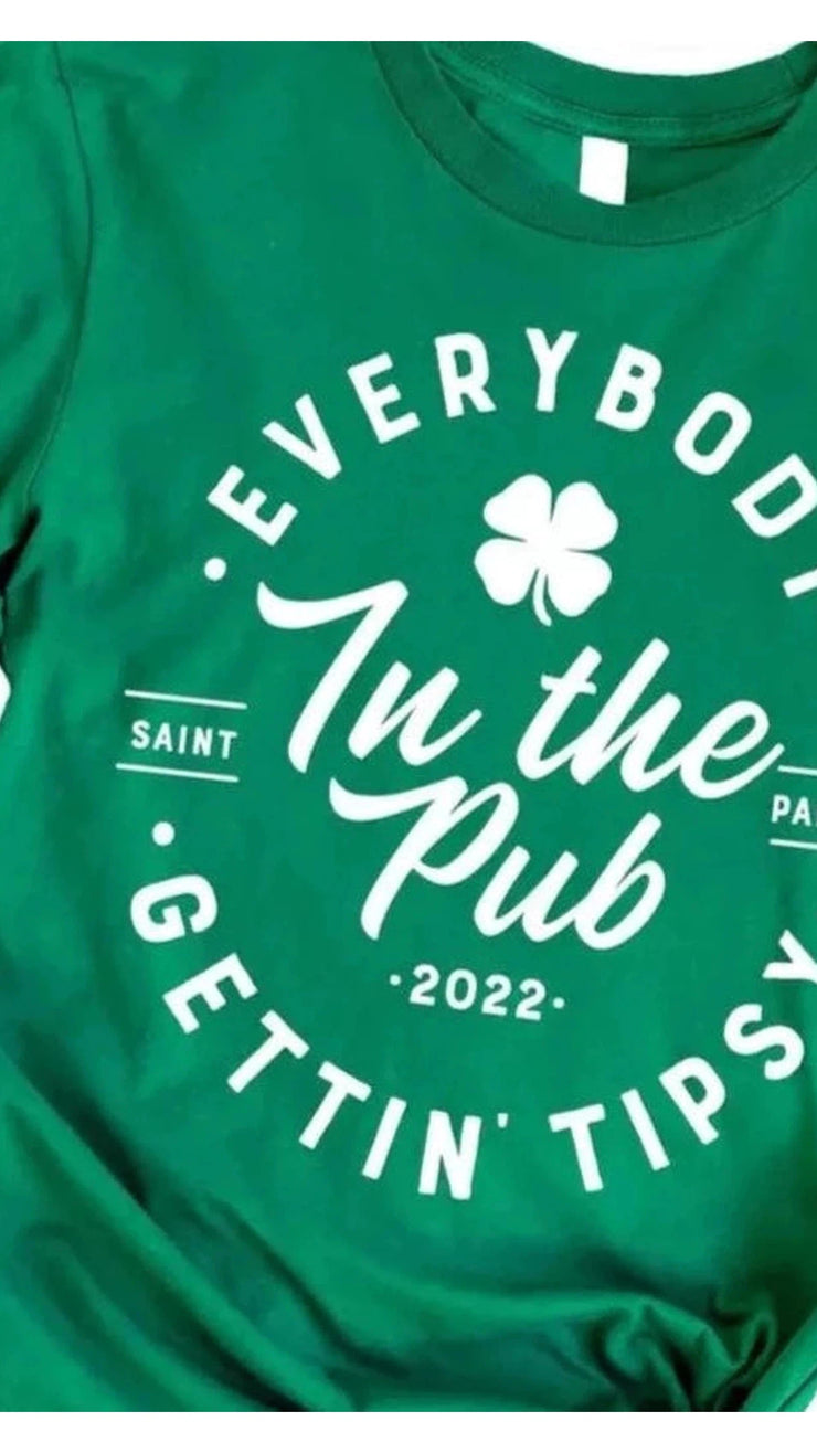 Tipsy 2023 St. Patricks Tee Kelly Green