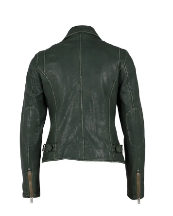 Sofia Genuine Leather Jacket in Jade