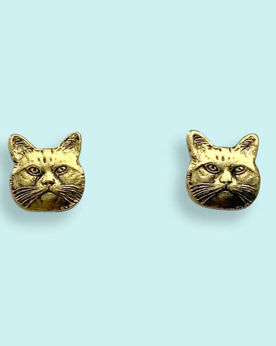 Here Kitty Cat Stud Earrings